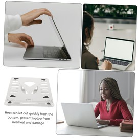 OSALADI Folding Laptop Stand Adjustable Height Bracket for Ergonomic Use Office Portable and Space-Saving Design for Notebook