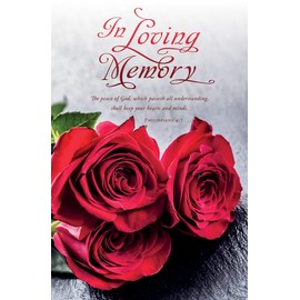 Worship Bulletin - Funeral - In Loving Memory - 8.5" x 11" Letter-sized Bulletin - Philippians 4:7 (KJV) - Package of 100