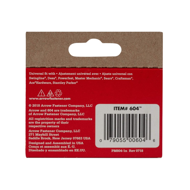 Arrow 60430 Fastener 604 Wide Crown Swingline Heavy Duty 1/4-Inch