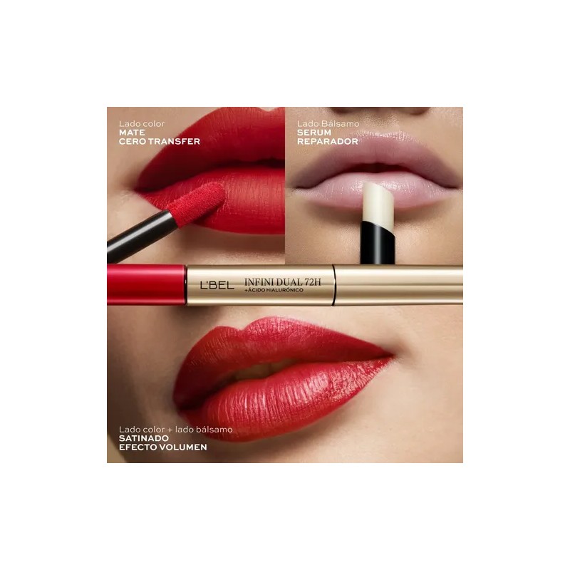 L'bel Infini Dual Labial Mate Satinado Natural Indeleble