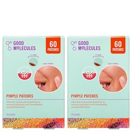 Good Molecules Pimple Patches Pack 2 – 120 Patches (60 × 2 Pack) | Ultra-Thin Hydrocolloid Acne Patches to Conceal Breakouts, Blackheads & Blemishes