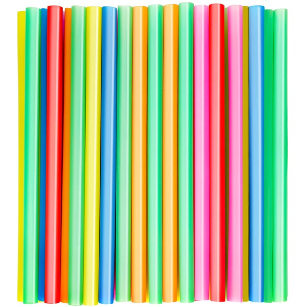 50 Pcs Jumbo Smoothie Straws,Disposable Plastic Colorful Boba Straws.