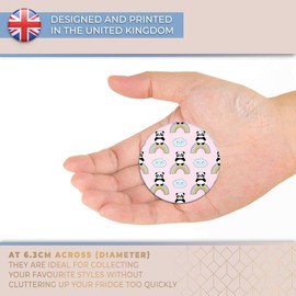 Destination Vinyl ltd Magnet for Refrigerator, Fridge - Cute Rainbow Panda Pink Kids for Office, Cabinet and Whiteboard, Magnetic Stickers, 8803