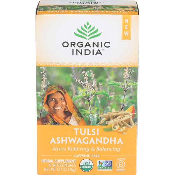 Organic India, Tea Tulsi Infusion Ashwaganda, 18 Count