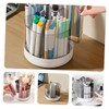 STOBOK Rotating Makeup Brush Organizer Desk Pen Holder Compartment Storage
