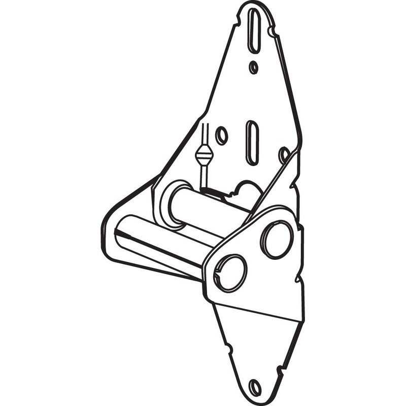 Prime-Line GD 52325 Garage Door Hinge, 5, Galvanized Steel, Accepts