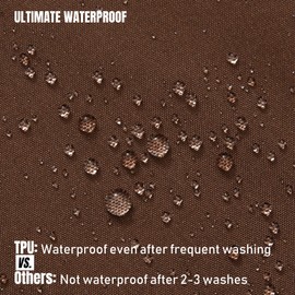 Ultimate Waterproof Fabric Shower Curtain or Liner, Breathable TPU & Machine Washable, Use for Bath Tub/Stall in Home and Hotel, Brown, 72"x72"