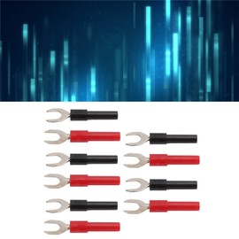 10pcs Copper Plated Banana Y Spade Plug 4mm Jack for Multimeters Electronic Applications,Chess, Leisure Sports