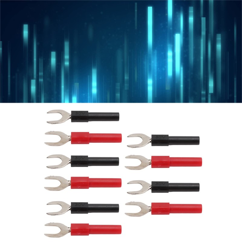 10pcs Copper Plated Banana Y Spade Plug 4mm Jack for
