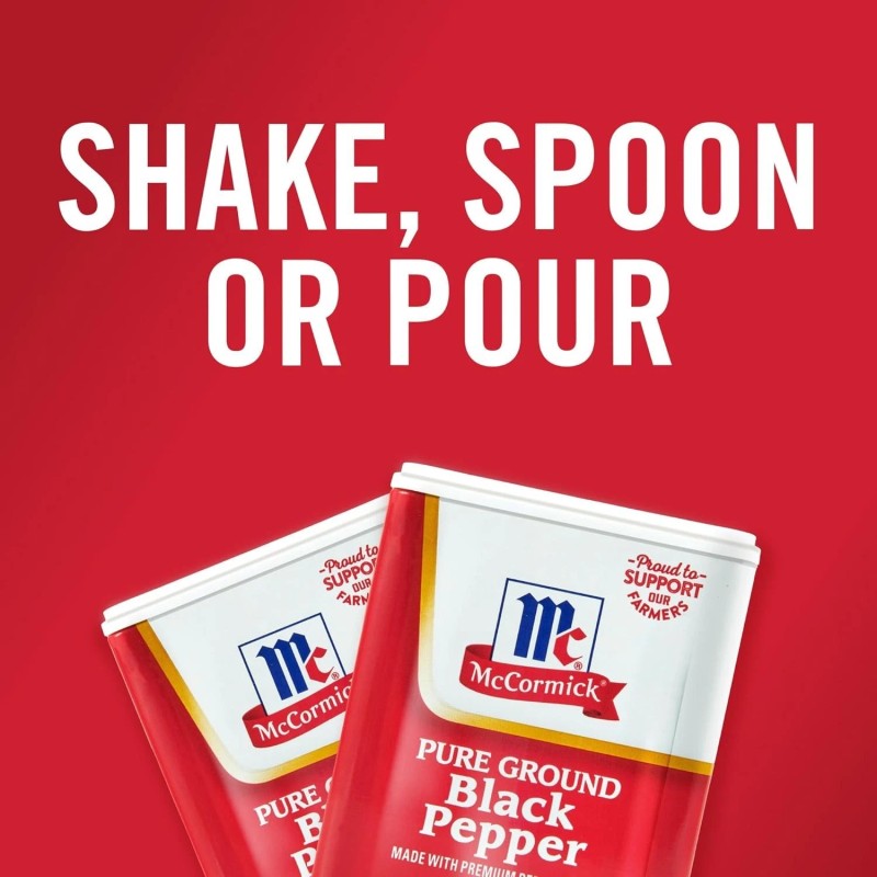 McCormick Pure Ground Black Pepper 3oz Bold Fresh Flavor Seasoning
