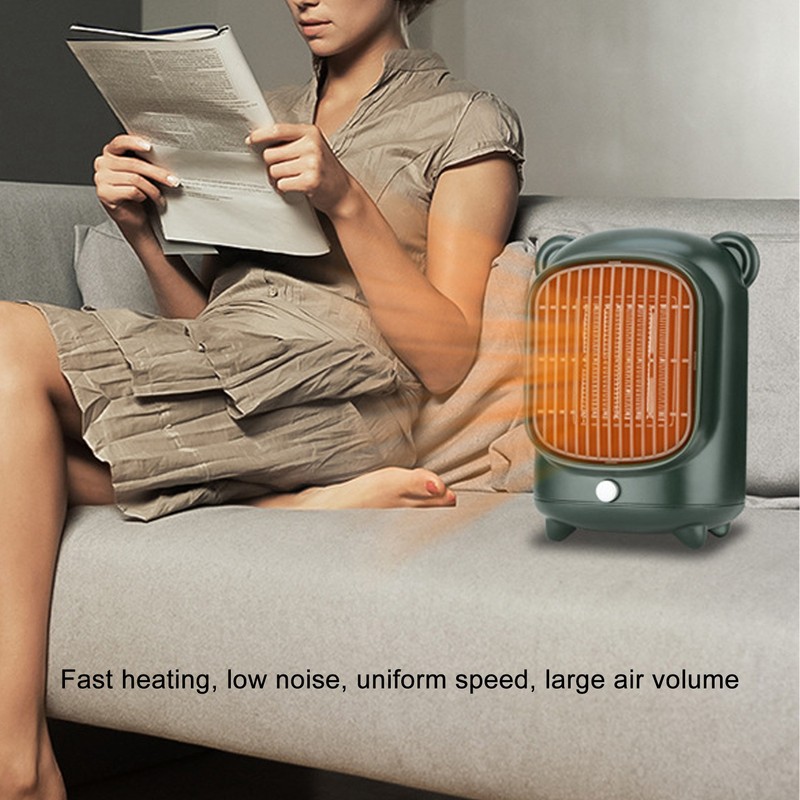 Space Heater Fast Quiet Heating Green Portable Mini Desktop Electric