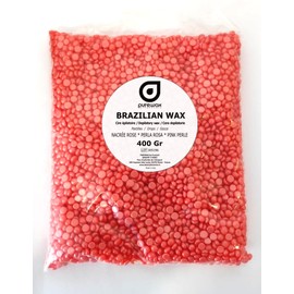 Purewax Brazilian Wax, Pink, Premium for Streak-free and Painless Hair Removal, Creamy and Highly Elastic Formula, 400 g