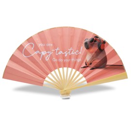 Capybara Birthday Decorations - Hand Fans Folding Stress Relief Gifts Relaxing Gifts for Women Desk Decorations (Capybara Gift)