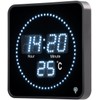 Lunartec LED Clock Wireless Wall Clock: Flat LED Wireless Table