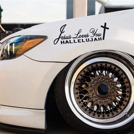 Black Jesus Love You Hallelujah Christian Reflective Bumper Sticker Useful Practical Outdoor Accessories Gifts