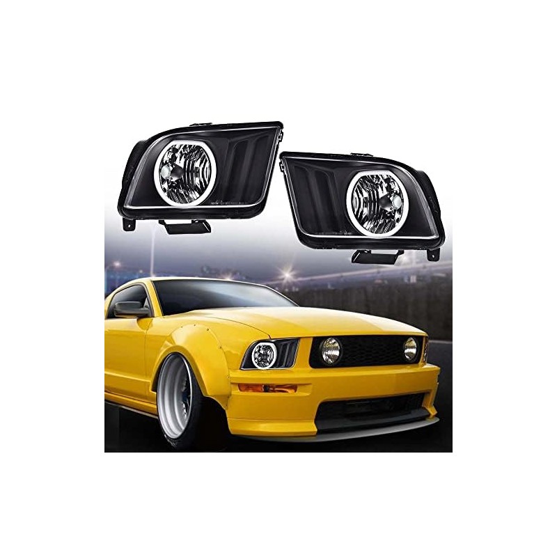 PIT66 LED Headlights, Compatible with 2005-2009 Ford Mustang Headlamp Assembly