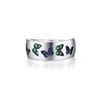 Santuzza 925 Sterling Silver Butterfly Ring Created Sapphire Green Spinel