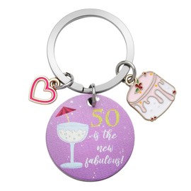 50th Birthday Gifts Keychain for Her 50 Years Old Birthday Gifts for Mom Best Friends