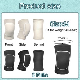 EUYKQNOI 2 Paar Knieschoner Tanzen, Volleyball Knieschoner Damen M,knieschoner volleyball damen Knieschoner Handball Verdickung Schwamm, Knieschoner Sport, Elastische Kollision Vermeidung Knee Pads