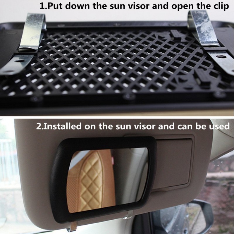 Silence Shopping Sun Visor Mirror Clip-On, Car Makeup Vanity Mirror,