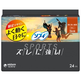 Sofy Sports Napkins, Non-Slip, For Especially Heavy Days, No Feathers, 10.2 inches (26 cm), 72 Sheets (24 Sheets x 3) (Napkins)