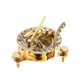 4" Sundial Compass - Solid Brass Sun Dial Royal Nautical