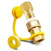 3/4" Female Natural Gas Quick Connect Fittings, Solid Brass Hose