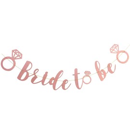 Bride to Be Banner, Shiny Pink Hen Party Banner Hen do Banner Bride to Be Bunting for Wedding Engagement Bridal Shower Decorations