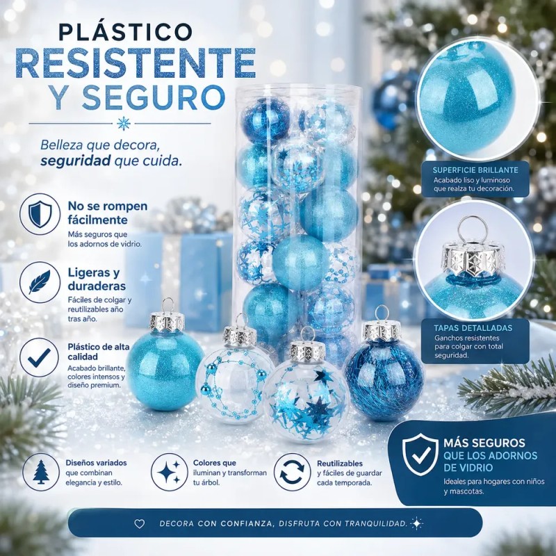 Navidoma - Esferas Navideñas Adorno Para Árbol De Navidad 6