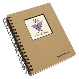 Write it Down series by Journals Unlimited, Guided Journal, Me, A Personal Journal, Full-size 7.5"x 9", Kraft Hard Cover, Made in USA