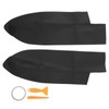 1 Pair Front Door Panel Armrest Cover Microfiber Leather Car