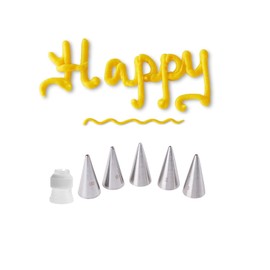 Thin Piping Nozzles with Coupler,Small Piping Tips for Writing,Detail,Royal Icing,Cookie Decorating and Plastic Piping Coupler for Easy Switching