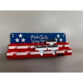 CHEPAW   Pet Grooming Patriotic   Blade holder Organizer ( Andis)  10 pcs