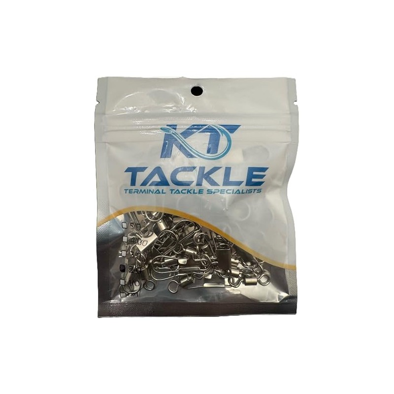KT Tackle Fishing Clips & Swivels 5 sizes 4/0, 3/0,