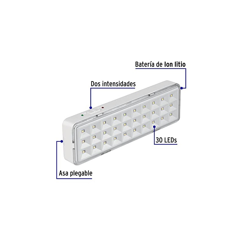 Volteck LAE-30, Lámpara de emergencia de 220 lúmenes recargable