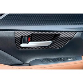 TERDARAY Inner Door Handle Bowl Cover Trim Compatible with Toyota New Grand Highlander 2024 2025 Car Accessories ABS 4PCS(Carbon Fiber Style)