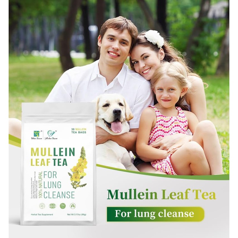 Mullein Tea Bags for Cleanse, Respiratory Support and Mucous Membranes,