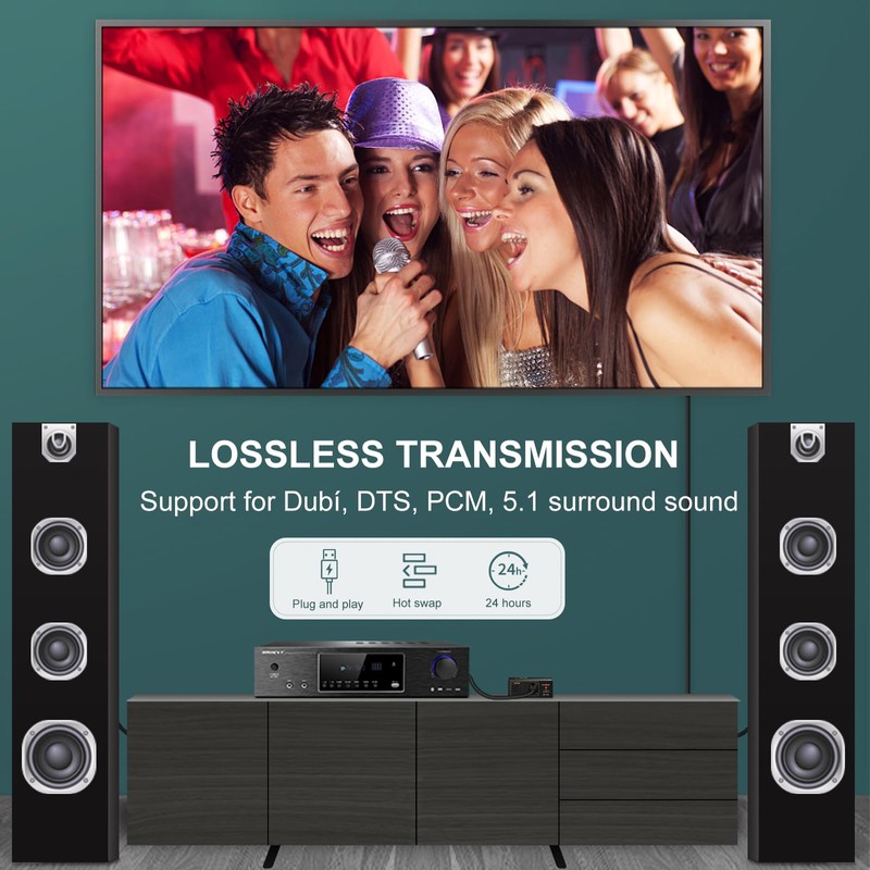Optical to Coaxial Or Coax to Spdif Bi-Directional Audio Converter,