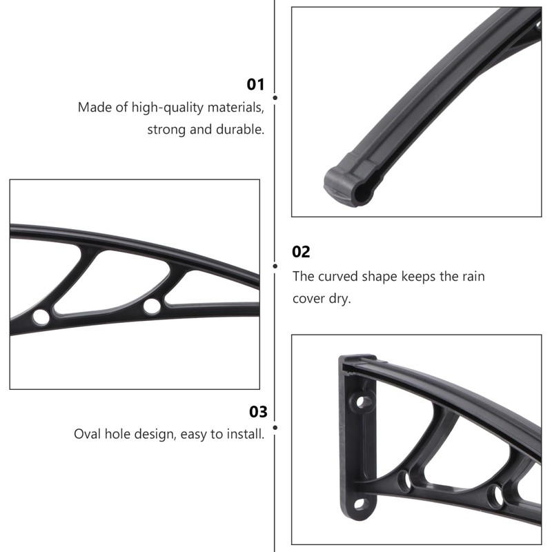 Cabilock 2pcs Awning Plastic Steel Bracket, Cantilever Awning Brackets for
