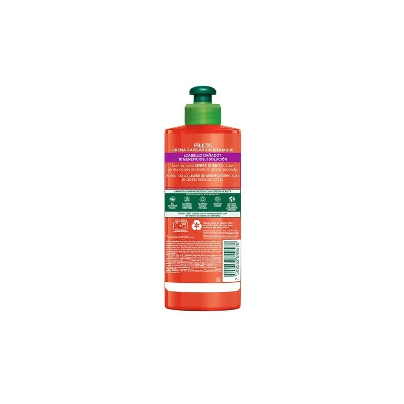 Crema para Peinar Garnier Fructis Borrador de Daño, 300 ml