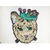 CAT Huge Crown RRoyal Cat Sequin Sew-on Patch High Quality