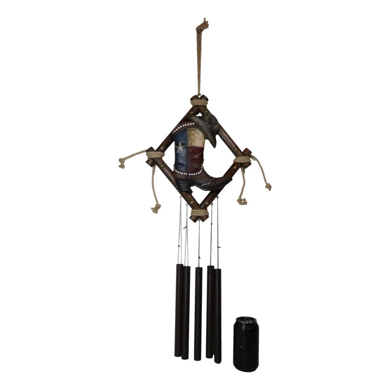 Rustic Western Texas Cowboy Boot And Hat Faux Leather Decorative