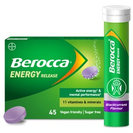 Berocca Vitamin C Effervescent Tablets, Blackcurrant Flavour, 45 Tablets