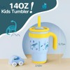 KXIAOCHEN 14 oz Kids Tumbler with Handle for Spill Proof