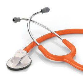ADC Adscope 615 Platinum Sculpted Clinician Stethoscope with Tunable AFD Technology, Lifetime Warranty, Orange