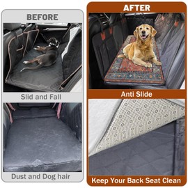 Backseat Pet Bed Mat,Non-Slip Dog Car Bed Mat,Travel Dog Bed Blanket,Easy to Clean & Comfortable Persia,Soft & Scratch-Resistant,Custom Fit for Backseat Extenders and Seat Covers