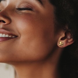 Ross-Simons 10kt Yellow Gold Ribbed X Stud Earrings