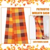 4 Pcs Fall Wreath Sash for Front Door for Garland