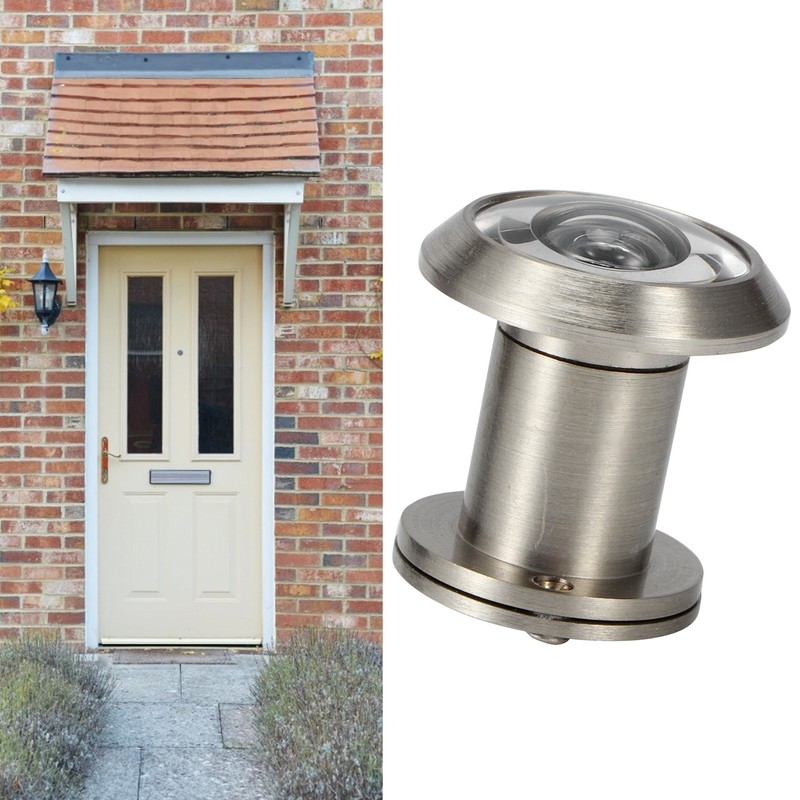 4Pcs Copper Anti Theft Safety Door Viewer Peephole with Back