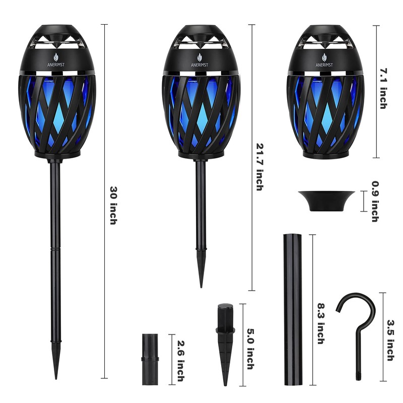Outdoor Bluetooth Speaker, ANERIMST Waterproof Wireless Torch LED Light, Gifts